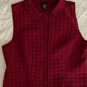 New Directions Quilted Red Vest